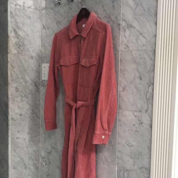 TopShop Pink Corduroy Jumpsuit, Size 4 - Picture 5 of 7